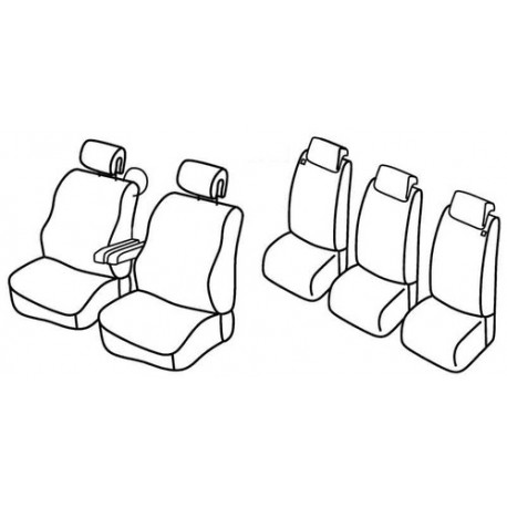 Set coprisedili Superior su misura per auto nero - grigio
