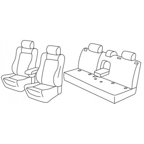 Set coprisedili Superior su misura per auto nero - rosso