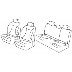 Set coprisedili Superior su misura per auto nero - blu