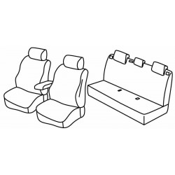 Set coprisedili Superior su misura per auto grigio - nero