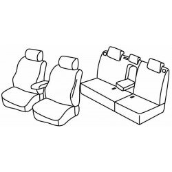 Set coprisedili Superior su misura per auto grigio - nero