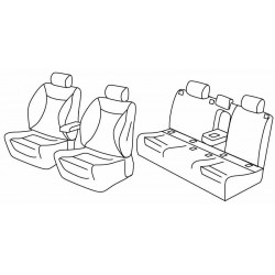 Set coprisedili Superior su misura per auto nero - rosso
