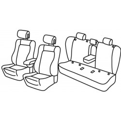 Set coprisedili Superior su misura per auto nero - rosso