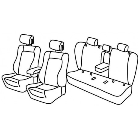 Set coprisedili Superior su misura per auto nero - grigio