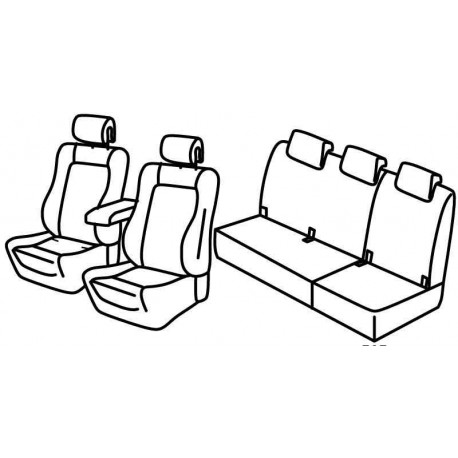 Set coprisedili Superior su misura per auto nero - rosso