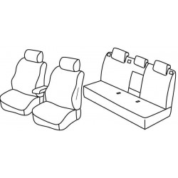 Set coprisedili Superior su misura per auto nero - rosso
