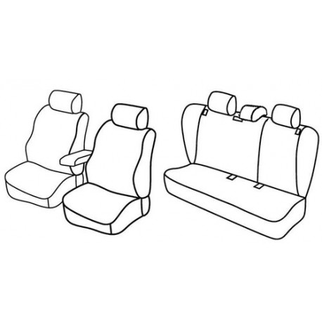 Set coprisedili Superior su misura per auto grigio - nero