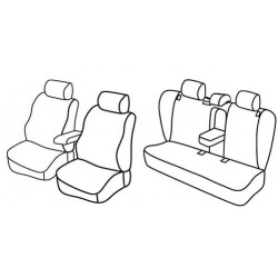 Set coprisedili Superior su misura per auto grigio - nero