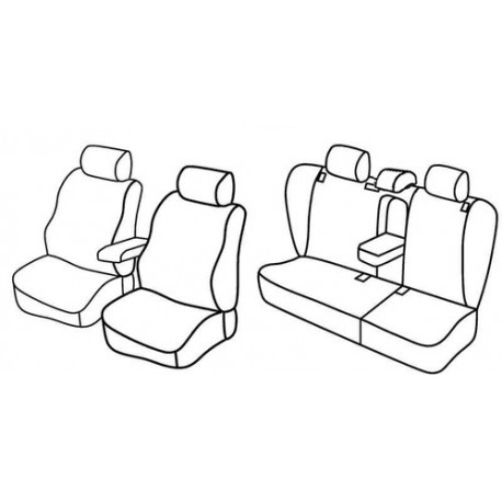 Set coprisedili Superior su misura per auto grigio - nero