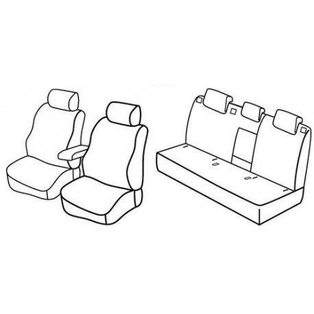 Set coprisedili Superior su misura per auto nero - grigio
