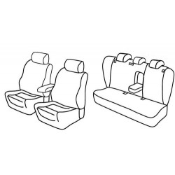 Set coprisedili Superior su misura per auto nero - rosso