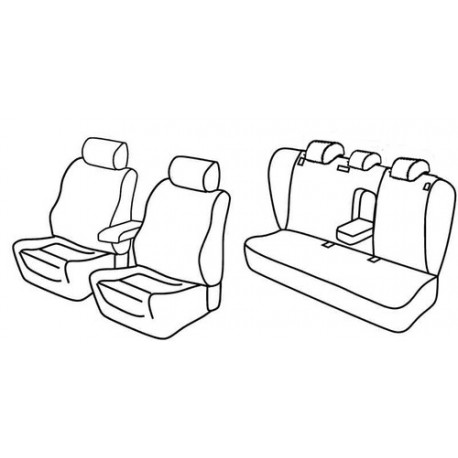 Set coprisedili Superior su misura per auto nero - rosso