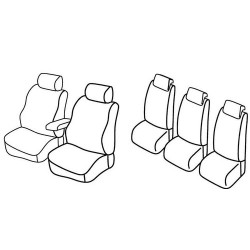 Set coprisedili Superior su misura per auto grigio - nero