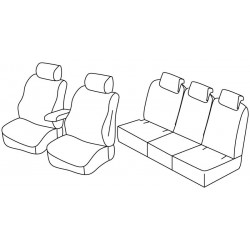 Set coprisedili Superior su misura per auto nero - blu