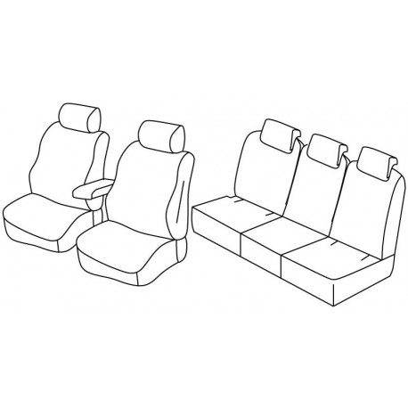 Set coprisedili Superior su misura per auto nero - rosso