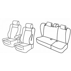 Set coprisedili Superior su misura per auto grigio - nero