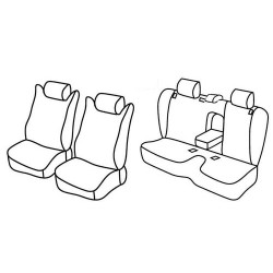 Set coprisedili Superior su misura per auto grigio - nero