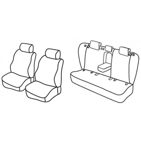 Set coprisedili Superior su misura per auto nero - rosso