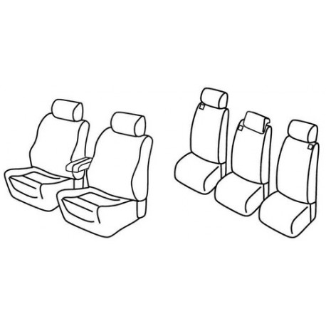 Set coprisedili Superior su misura per auto nero - rosso