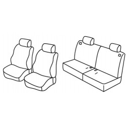 Set coprisedili Superior su misura per auto nero - rosso