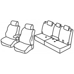 Set coprisedili Superior su misura per auto nero - blu