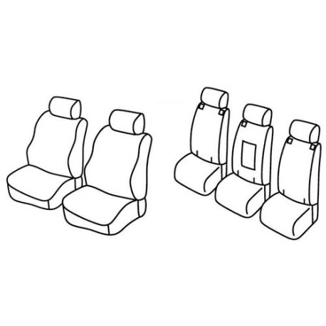 Set coprisedili Superior su misura per auto nero - blu