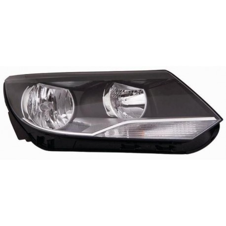 Faro proiettore H7 + H15 con motorino parabola nera passeggero - dx