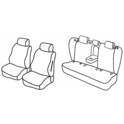 Set coprisedili Superior su misura per auto nero - rosso