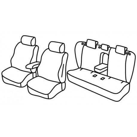 Set coprisedili Superior su misura per auto nero - grigio