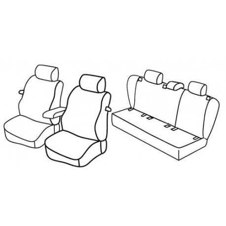 Set coprisedili Superior su misura per auto grigio - nero