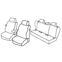 Set coprisedili Superior su misura per auto nero - blu