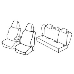Set coprisedili Superior su misura per auto nero - rosso