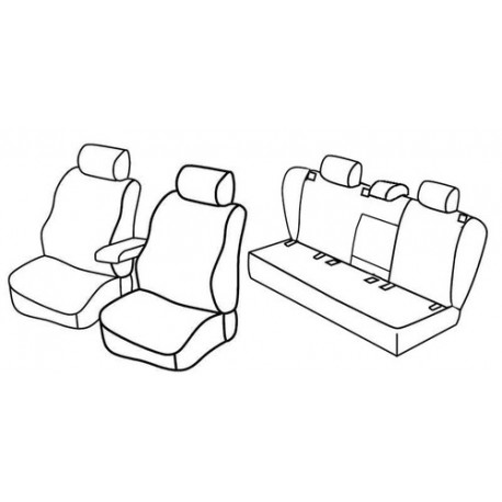 Set coprisedili Superior su misura per auto grigio - nero