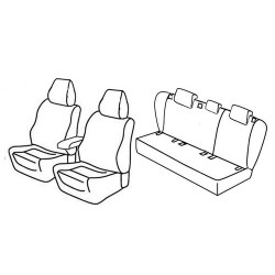 Set coprisedili Superior su misura per auto nero - rosso