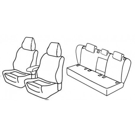 Set coprisedili Superior su misura per auto nero - grigio