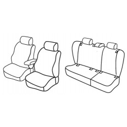 Set coprisedili Superior su misura per auto nero - blu