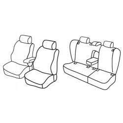 Set coprisedili Superior su misura per auto nero - rosso