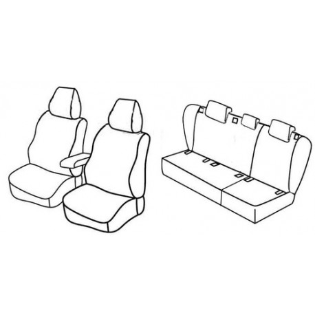 Set coprisedili Superior su misura per auto grigio - nero