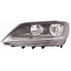 Faro proiettore H7 + H15 reg idraulica con motorino parabola nera guida - sx