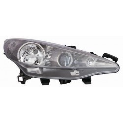 Faro proiettore H7 + H7 + H1 parabola nera con fendinebbia passeggero - dx