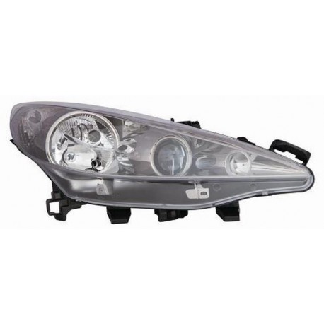 Faro proiettore H7 + H7 + H1 parabola nera con fendinebbia passeggero - dx