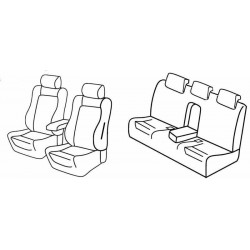 Set coprisedili Superior su misura per auto grigio - nero