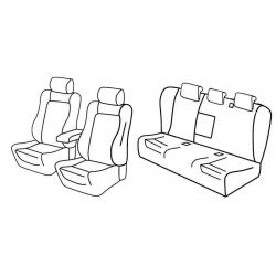 Set coprisedili Superior su misura per auto nero - blu