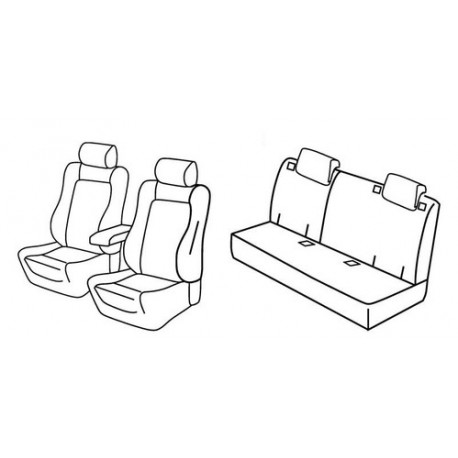 Set coprisedili Superior su misura per auto nero - rosso