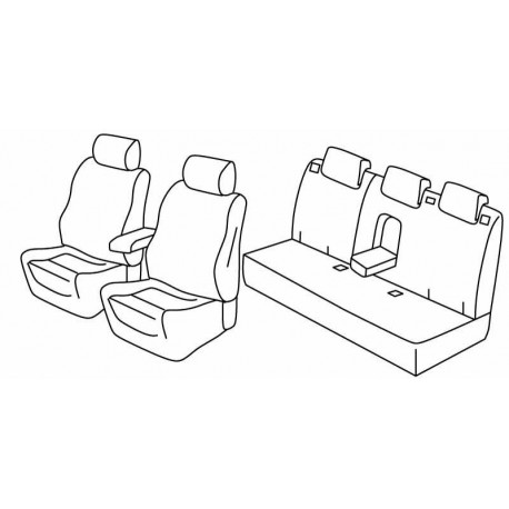 Set coprisedili Superior su misura per auto nero - blu
