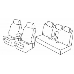 Set coprisedili Superior su misura per auto nero - rosso
