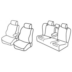 Set coprisedili Superior su misura per auto nero - rosso