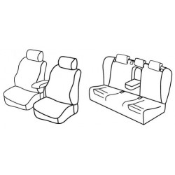 Set coprisedili Superior su misura per auto nero - blu