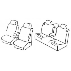 Set coprisedili Superior su misura per auto grigio - nero