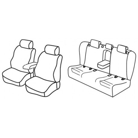 Set coprisedili Superior su misura per auto grigio - nero